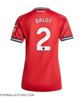 Günstige Manchester United Diogo Dalot #2 Heimtrikot Damen 2025-26 Kurzarm